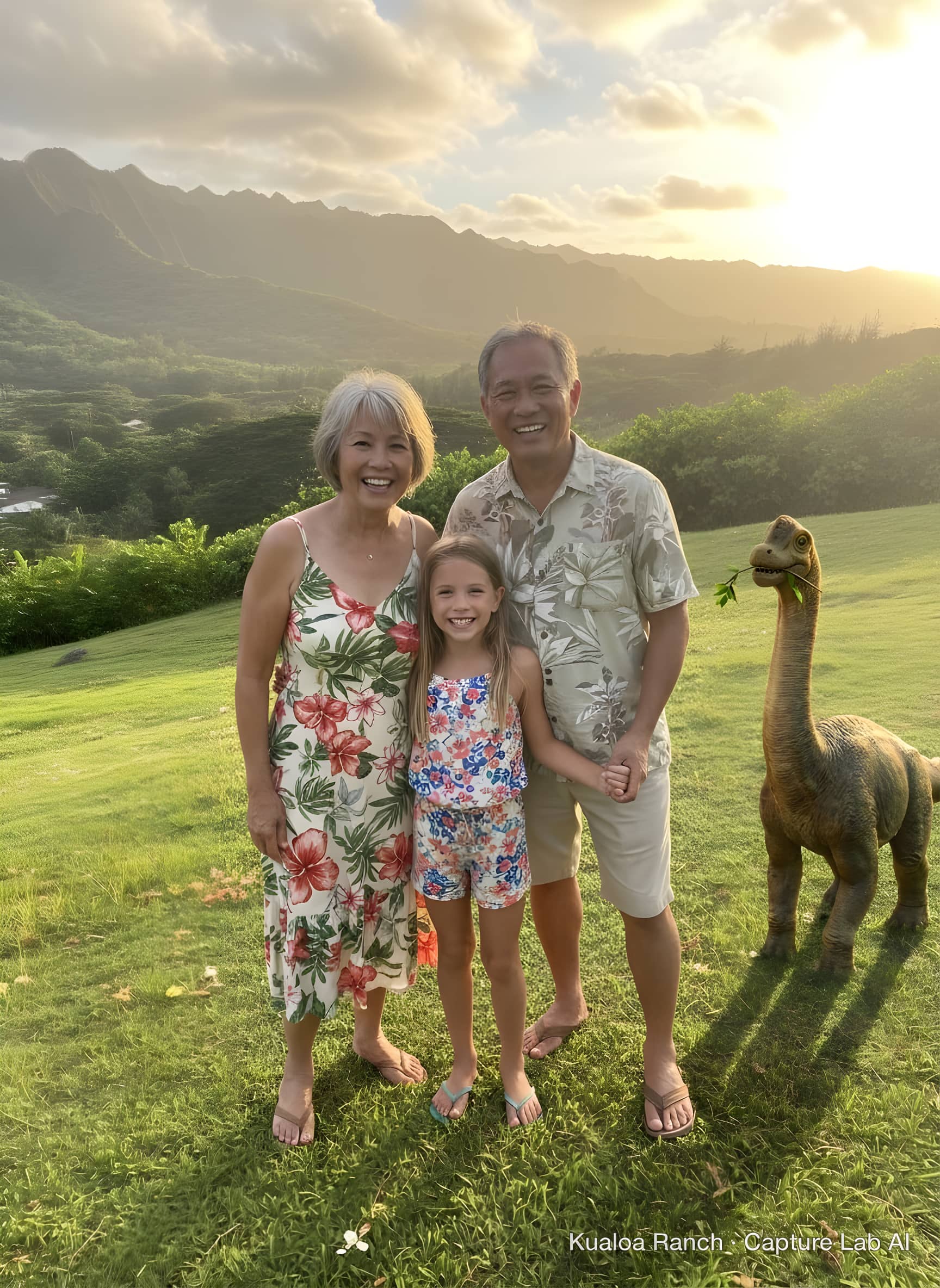 An adorable baby longneck joins you — knee-high and smitten.