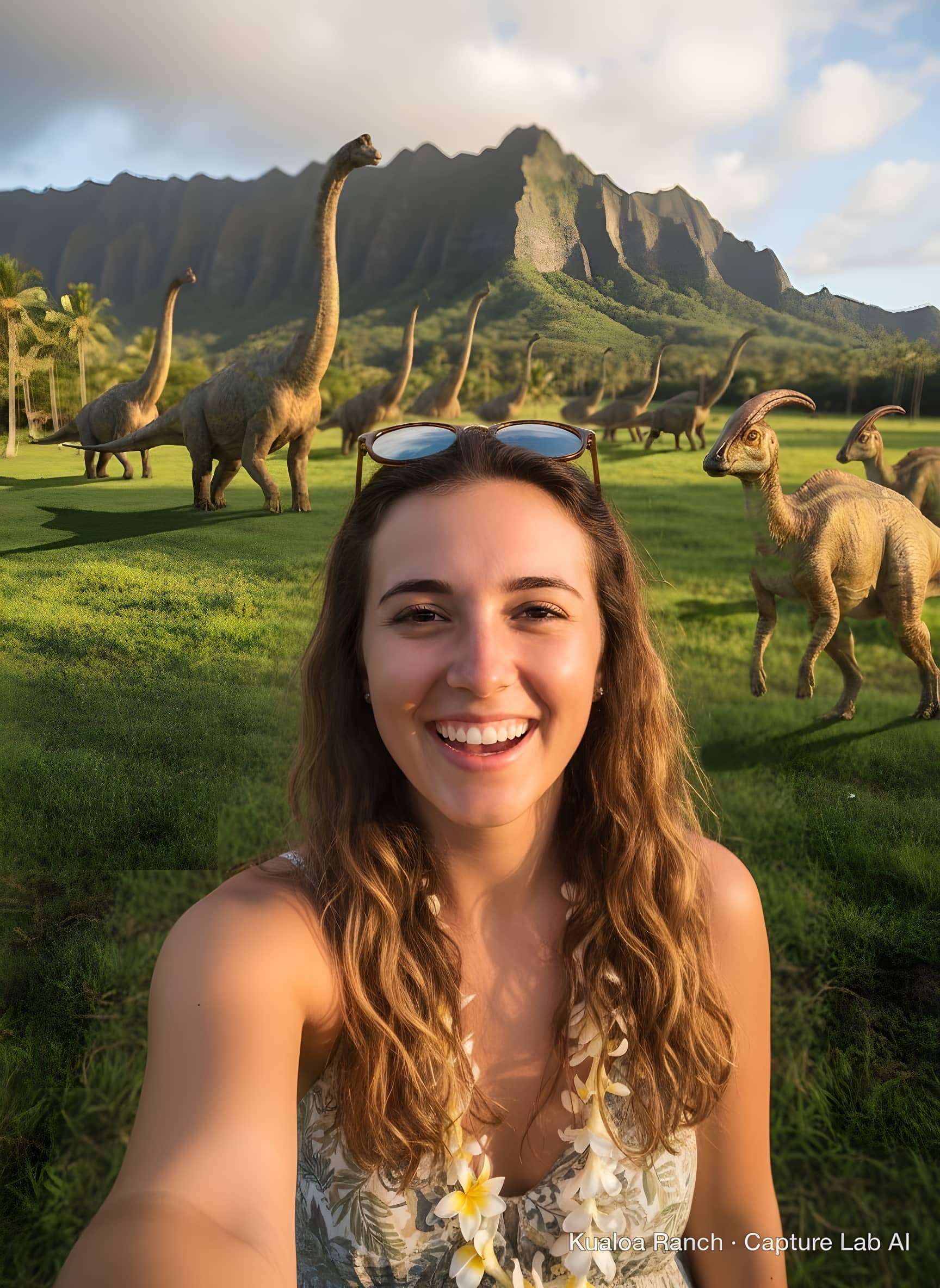 The land behind you fills with roaming herds.