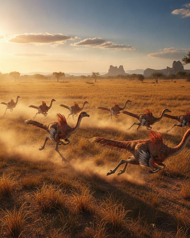 A stampede tears through the frame behind you.